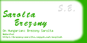 sarolta brezsny business card